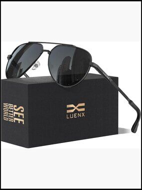 Metal Aviator Sunglasses Polarized UV 400 Protection Driving